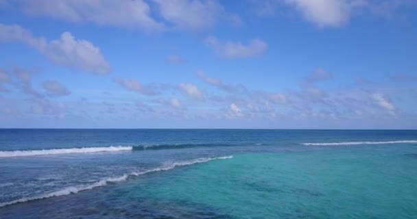 Mavi Denizin Uzun Dalgaları Koh Samui Yaz Gezisi Tayland Asya — Stok video
