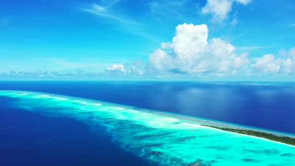 Dron Latający Pobliżu Tropikalnej Wyspy Letnia Scena Wakacyjna Filipinach Azja — Wideo stockowe