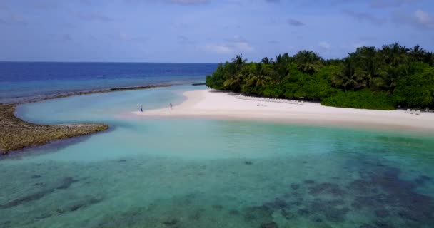 Rotsachtige Rand Van Het Eiland Kust Exotische Zomerreis Naar Bali — Stockvideo