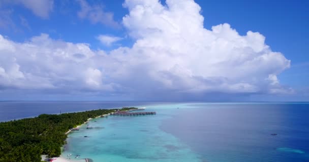 Drone Uitzicht Klein Paradijselijke Eiland Zomer Landschap Fiji Oceanië — Stockvideo