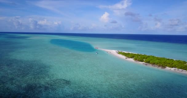 Havadan Deniz Manzaralı Dominik Cumhuriyeti Karayipler Güneşli Doğası — Stok video