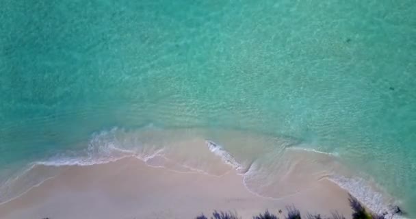 Ruhige Blaue Meeresküste Urlaub Auf Bali Indonesien — Stockvideo