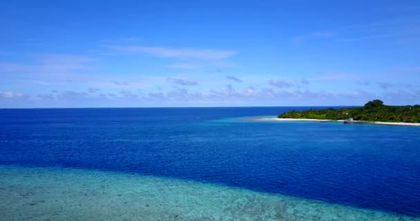 Spokojne Wybrzeże Dzień Letni Relaks Malediwach Azja Południowa — Wideo stockowe