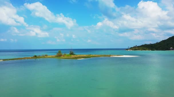 Güneşli Yaz Havasında Deniz Manzarası Bali Nin Tropikal Doğası — Stok video