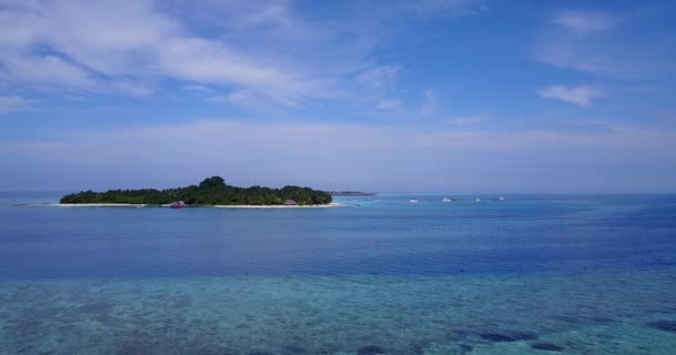 昼間は日当たりの良い海辺エリア ドミニカ共和国 カリブ海の夏の熱帯の風景 — ストック動画