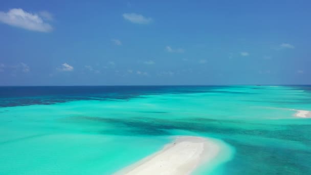 Karib Tengeri Partvonal Gyönyörű Trópusi Kilátás Strandra — Stock videók
