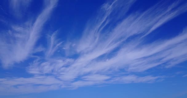 Blauwe Lucht Met Besmeurde Wolken Zomer Ontspannen Bora Bora Frans — Stockvideo