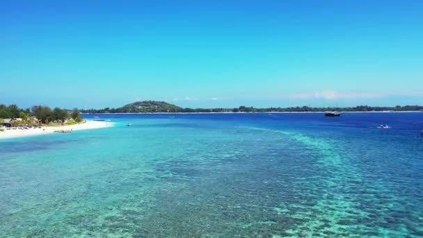 Parlak Güneş Işığıyla Renkli Deniz Manzarası Endonezya Bali Nin Egzotik — Stok video