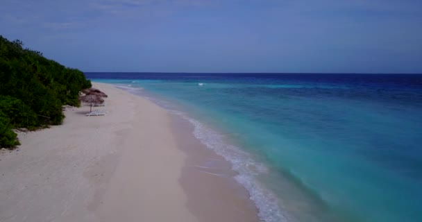 Levendige Turquoise Zee Water Achtergrond Jamaica Zeegezicht — Stockvideo