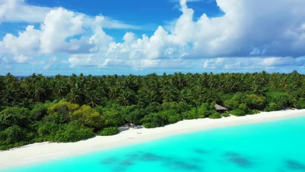 Beira Mar Exótica Tons Turquesa Cena Tropical Bali Indonésia — Vídeo de Stock