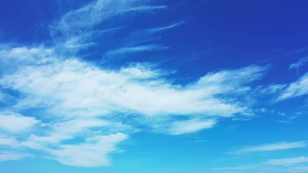 Sfondo Naturale Cielo Blu Con Nuvole Bianche Sbavate Vacanza Esotica — Video Stock