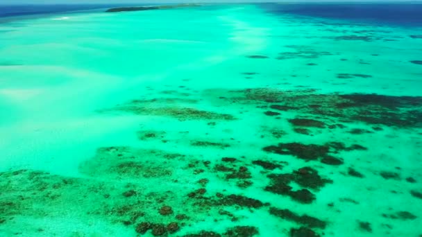 Aguas Transparentes Cristal Océano Tropical Increíble Vista Mar Verano Ocio — Vídeo de stock