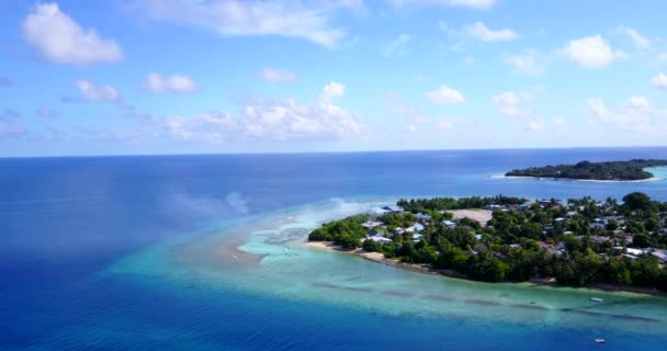 Vista Dramática Las Pequeñas Islas Exóticas Verdes Viajando República Dominicana — Vídeos de Stock