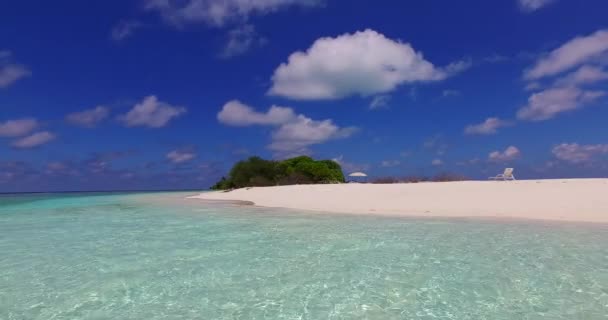 Exotische Reise Auf Die Malediven Südasien Schillernder Weißer Sandstrand Mit — Stockvideo