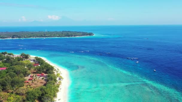 Türkisfarbenes Meer Die Tropische Insel Aussichtsreiche Aussicht Auf Das Meer — Stockvideo