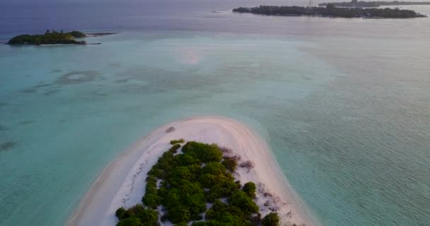 Luftaufnahme Von Inseln Meer Frühen Morgen Sommerreise Nach Australien — Stockvideo