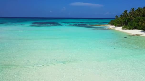 Hermoso Cabo Mar Con Aguas Turquesas Claras Isla Tropical Cook — Vídeo de stock