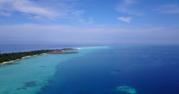 Zeezicht Gezien Vanaf Drone Tropisch Paradijs Van Bali Indonesië — Stockvideo