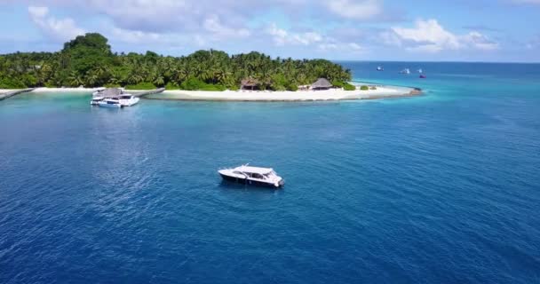 Lüks Yolcu Gemisi Karayipler Deki Bahamalar Egzotik Bir Adada Inanılmaz — Stok video