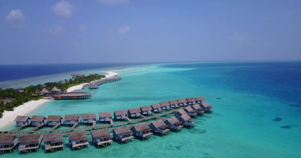 Righe Bugalow Resort Estivo Tropicale Viaggio Esotico Bali Indonesia — Video Stock