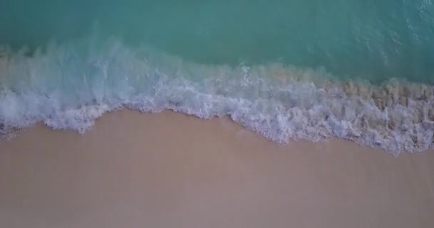 Εξωτική Πρωινή Παραλία Ήρεμα Νερά Και Λευκή Άμμο Τοπίο Στις — Αρχείο Βίντεο