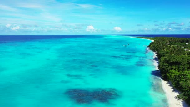 Pohled Ohromnou Pláž Barbadosu Východní Karibik — Stock video