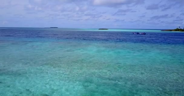 Blå Havsbild Naturlig Bakgrund Sommarresa Till Thailand — Stockvideo