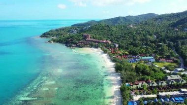 Tropikal adada yaz tatili. Koh Samui huzurlu sahne, Tayland.