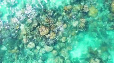 Rippling sea water surface. Enjoying nature of Dominican Republic, Caribbean.   