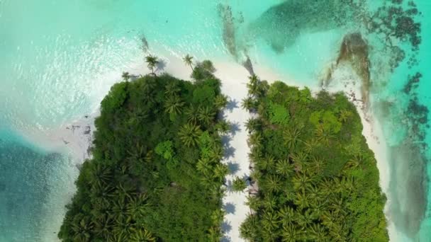 Pemandangan Udara Yang Indah Tenang Pirus Pantai Perjalanan Eksotis Bora — Stok Video