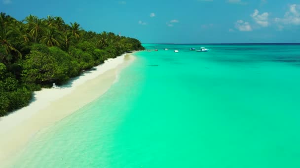 Uitzicht Zee Overdag Tropische Vakantie Bahama Caribisch Gebied — Stockvideo