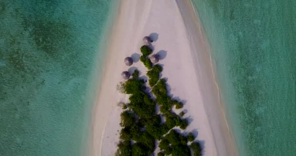 Island Edge Viewed Drone Tropical Nature Bahamas Caribbean — Stock Video