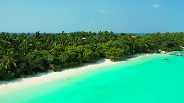 小さな壮大な島の空中ビュー カリブ海共和国ドミニカ共和国の夏のシーン — ストック動画