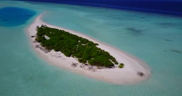Vista Aerea Bella Isola Durante Giorno Estivo Vacanza Alle Seychelles — Video Stock
