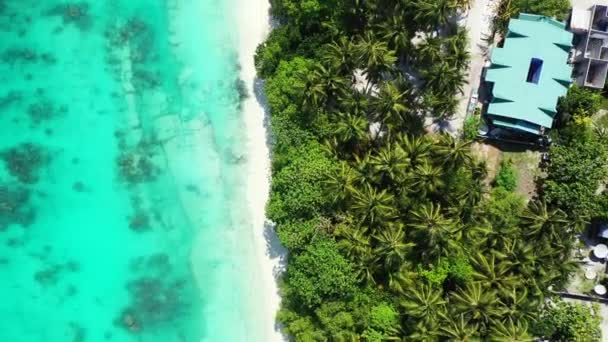 Вид Сверху Зеленый Остров Тропическая Природа Таиланда Азии — стоковое видео
