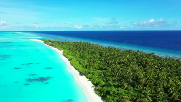 Ilha Tropical Durante Tempo Ensolarado Paisagem Natural Antígua — Vídeo de Stock