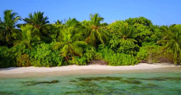 Helder Uitzicht Zee Overdag Exotische Vakantie Malediven Zuid Azië — Stockvideo