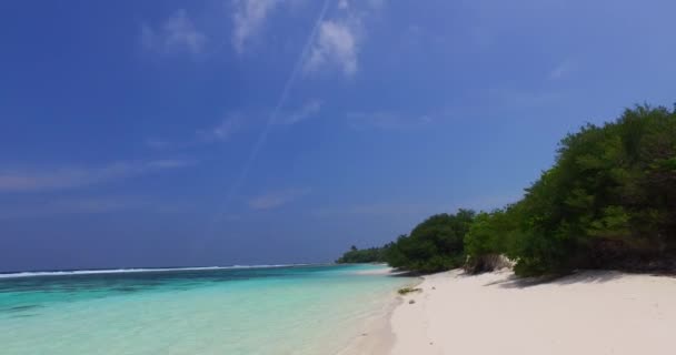 Transparent Green Shallow Water Shoreline Natural Background Bali — Stock Video