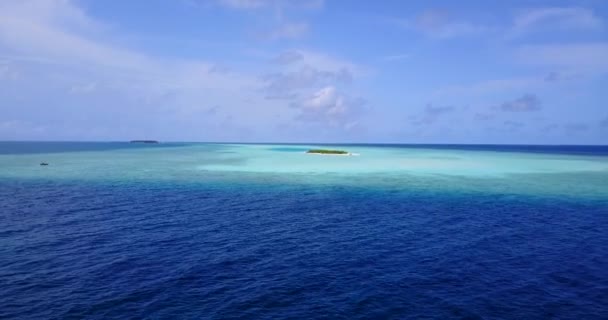 Seascape Tagsüber Szene Reise Nach Barbados Karibik — Stockvideo