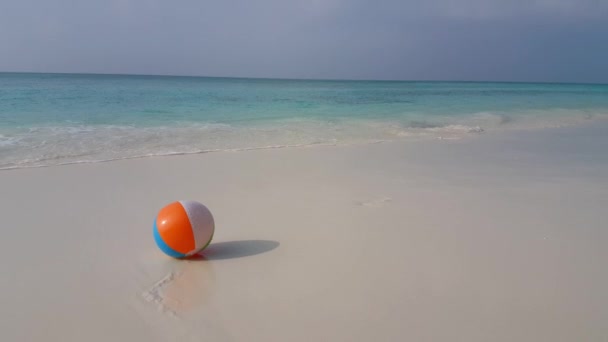 Pallone Gonfiabile Sulla Spiaggia Scena Estiva Bahamas Caraibi — Video Stock