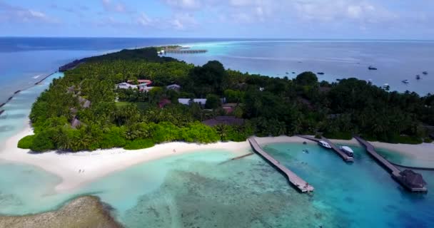 Роскошный Летний Курорт Острове Эль Фаллуджа Великолепная Природа Малайзии Азии — стоковое видео