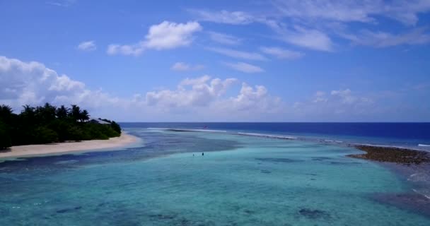 Płytka Woda Wokół Wyspy Południe Podróż Bora Bora Polinezja Francuska — Wideo stockowe