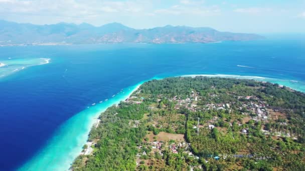 Paysage Marin Depuis Drone Scène Tropicale Estivale République Dominicaine Caraïbes — Video