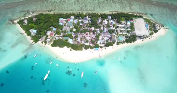 空中の観点から島のリゾート インドネシアでのエキゾチックな休暇 — ストック動画