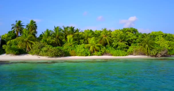 Zonnig Tropisch Eiland Gezien Vanuit Drone Oogpunt Exotisch Landschap Van — Stockvideo
