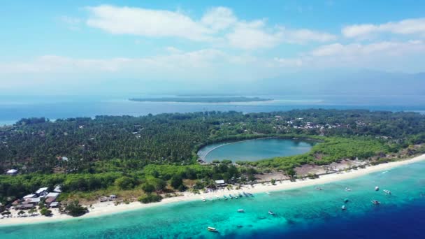 Ostrovní Přímořská Scéna Nature Bali Indonesia — Stock video