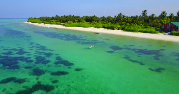 Plajda Sakin Deniz Suyu Tayland Yaz Yolculuğu — Stok video