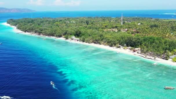 Costa Insular Mediodía Relajación Verano Bora Bora Polinesia Francesa — Vídeo de stock