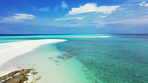Sereno Paisaje Marino Color Turquesa Vibrante Vacaciones Verano Bali Indonesia — Vídeos de Stock