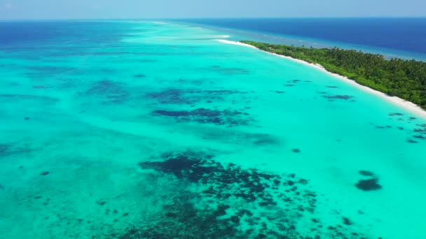 Pemandangan Drone Pemandangan Pemandangan Laut Yang Menakjubkan Inggris Bora Bora — Stok Video